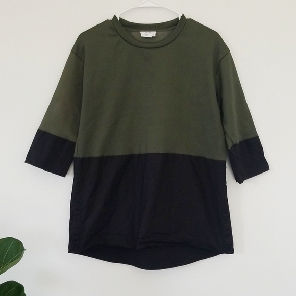 Dkny Tops - DKNY Blouse small Army Green and black